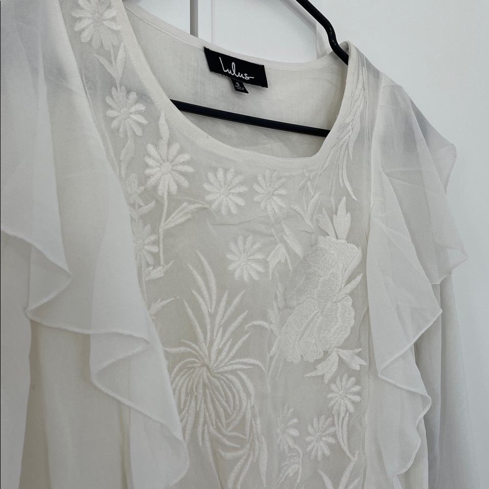 NWT • Lulu's • Ruffled Long Sleeve Top - Picture 7 of 8